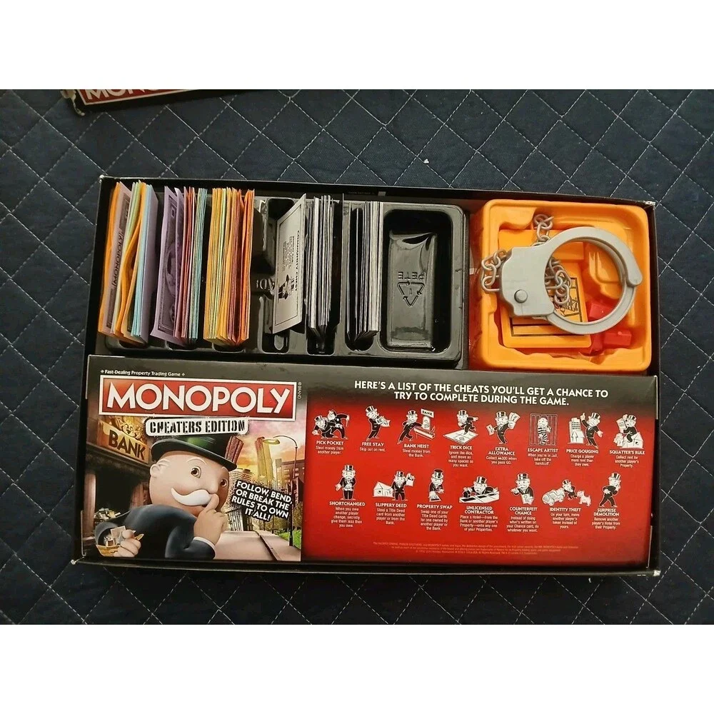 Monopoly Cheaters Edition Board Game Complete Set